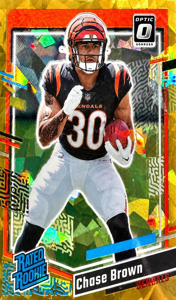 2023 Panini Donruss Football Gold Ice Chase Brown #318