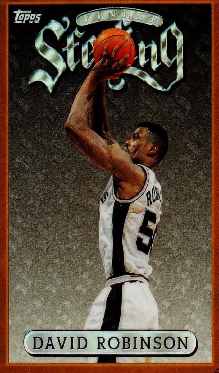 1996 Topps Finest Basketball Refractor David Robinson #60 PSA 9