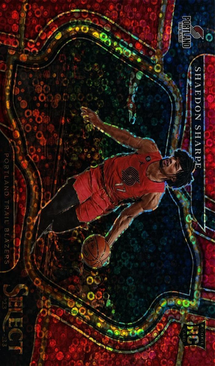 2022 Panini Select Basketball Red Disco Shaedon Sharpe #292 PSA 9