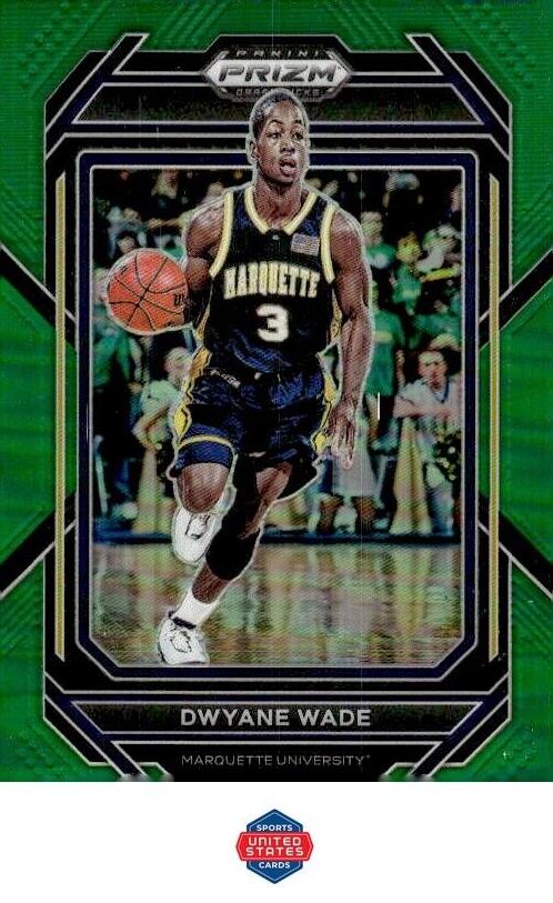 2023 Panini Prizm Draft Picks Basketball Green Dwyane Wade #99 PSA 10