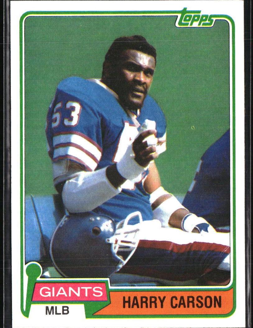 1981 Topps Football Harry Carson #475 PSA 9