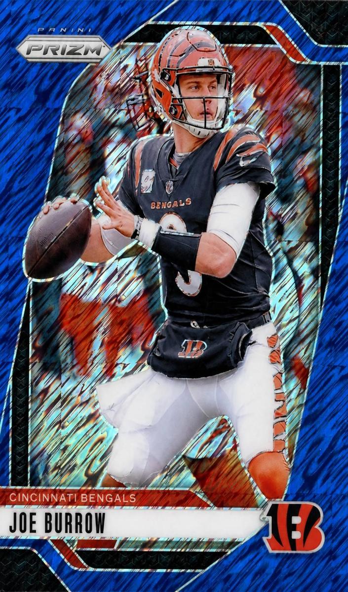 2024 Panini Prizm Football Blue Shimmer Joe Burrow #55