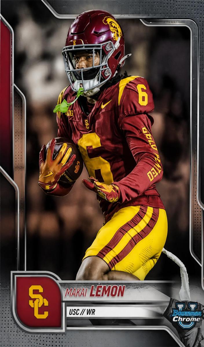 2025 Bowman Chrome University Football Makai Lemon #174
