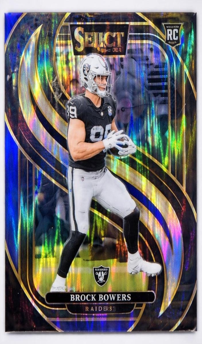 2024 Panini Select Football Black and Blue Shock Brock Bowers #118