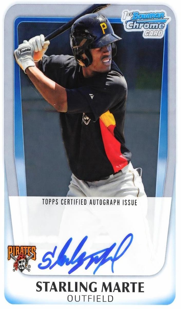 2011 Bowman Chrome Baseball Starling Marte #BCP178 BGS 9