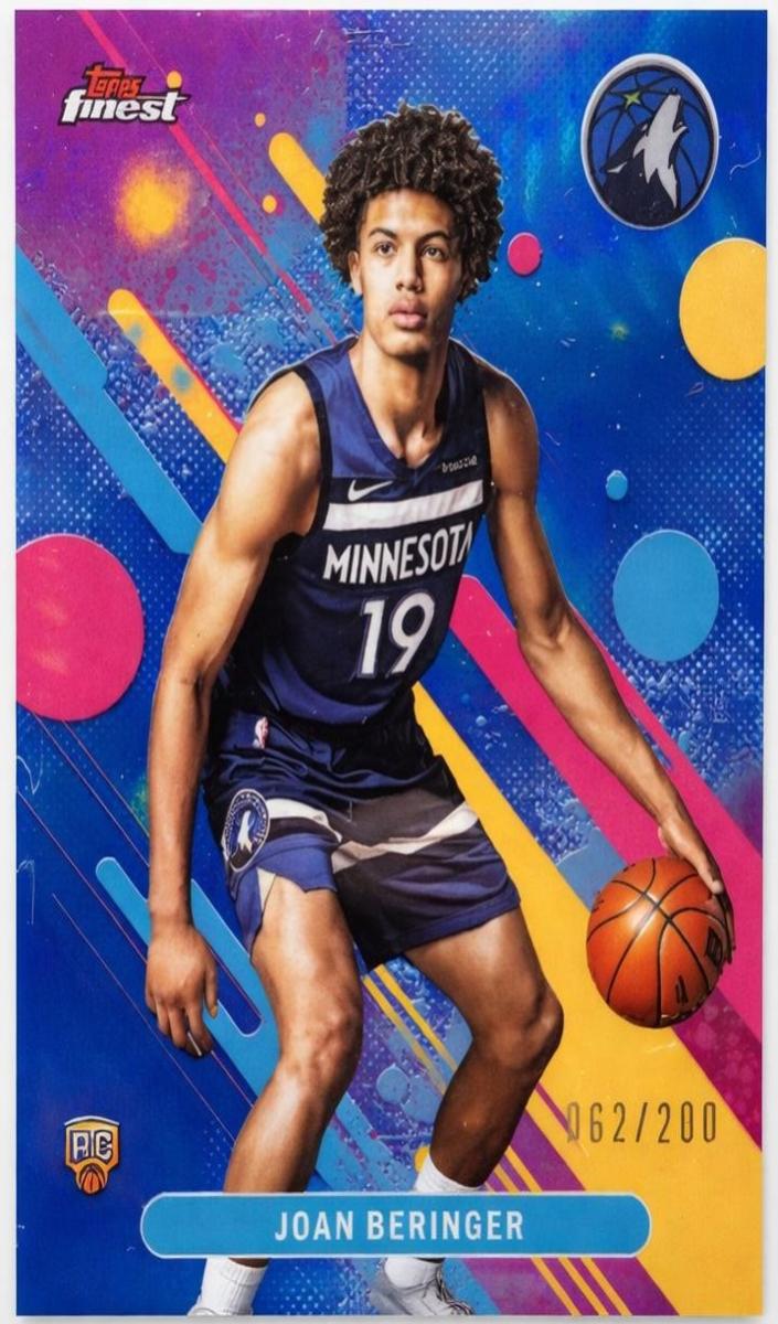 2025 Topps Finest Basketball Blue Refractor Joan Beringer #17