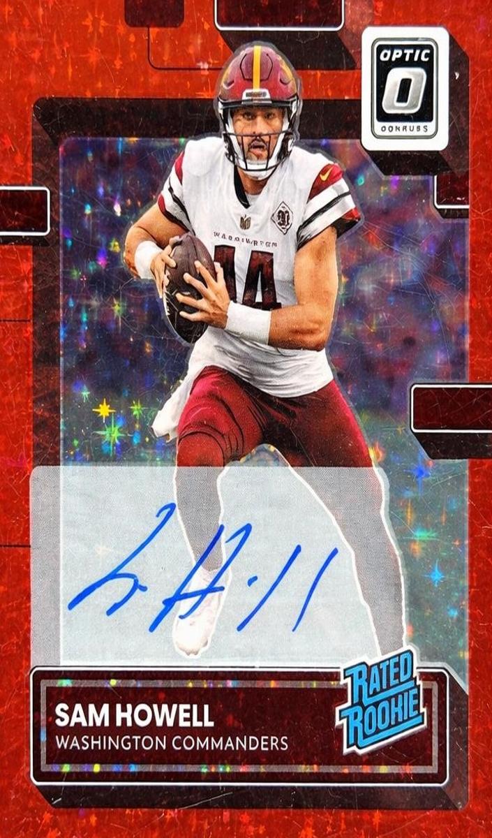 2022 Donruss Optic Football Red Sam Howell #205 PSA 9