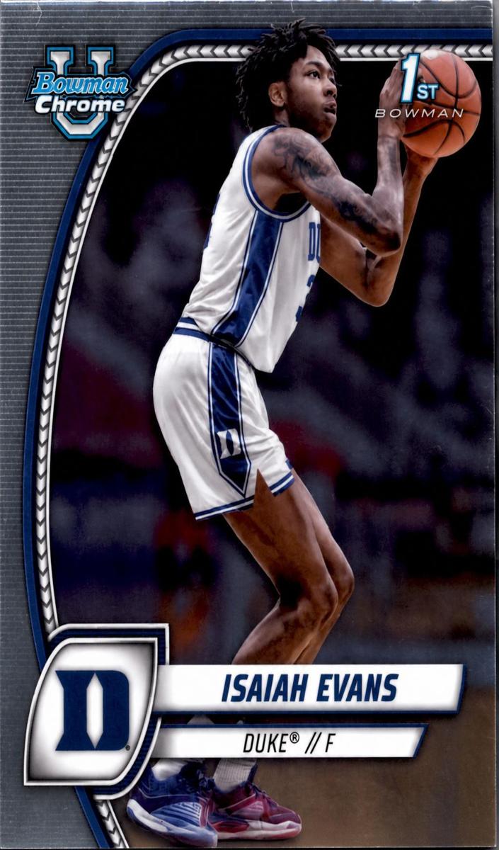 2024 Bowman Chrome University Basketball Isaiah Evans #27 PSA 9