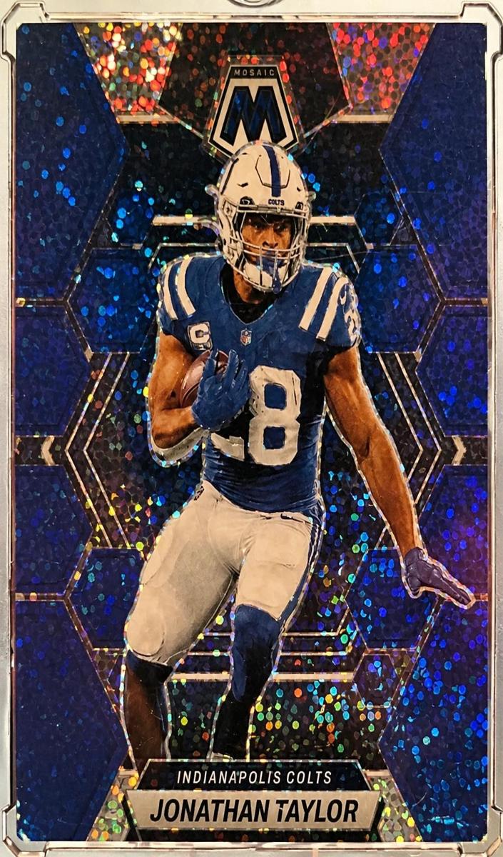 2023 Panini Mosaic Football Blue Sparkle Jonathan Taylor #94