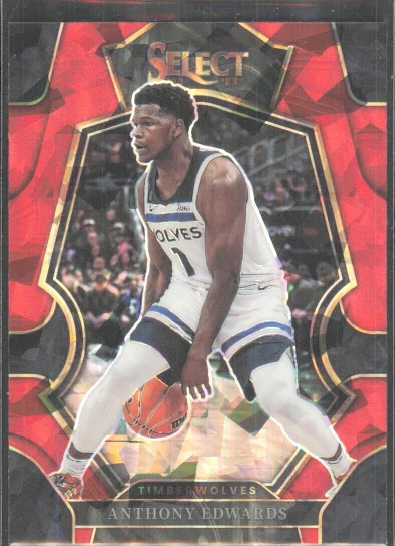 2022 Panini Select Basketball Red Cracked Ice Anthony Edwards #146 PSA 8.5