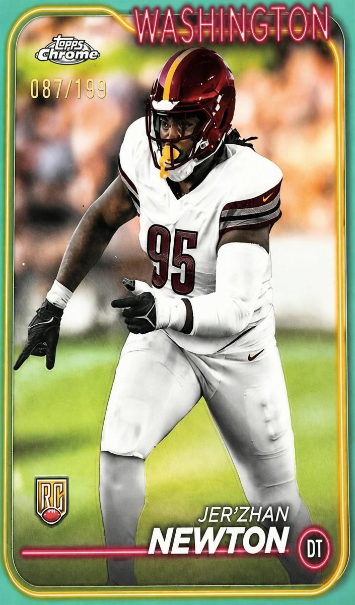 2024 Topps Chrome Football Teal Refractor Jer'Zhan Newton #233