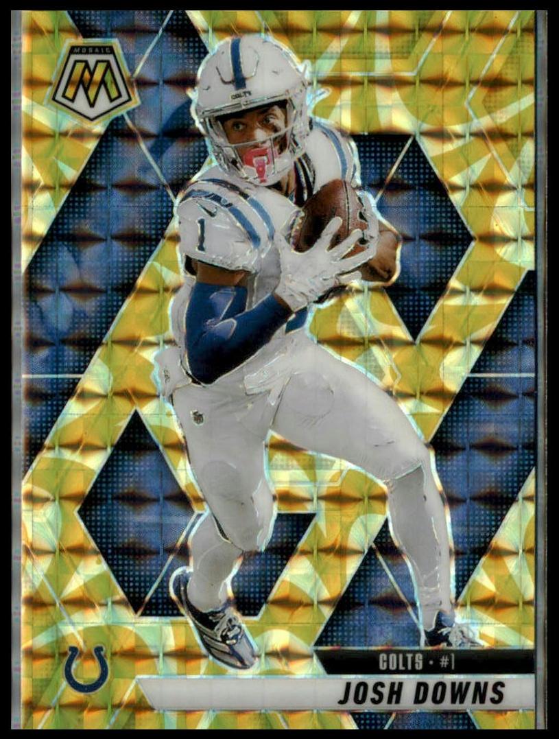 2025 Panini Mosaic Football Reactive Yellow Josh Downs #145