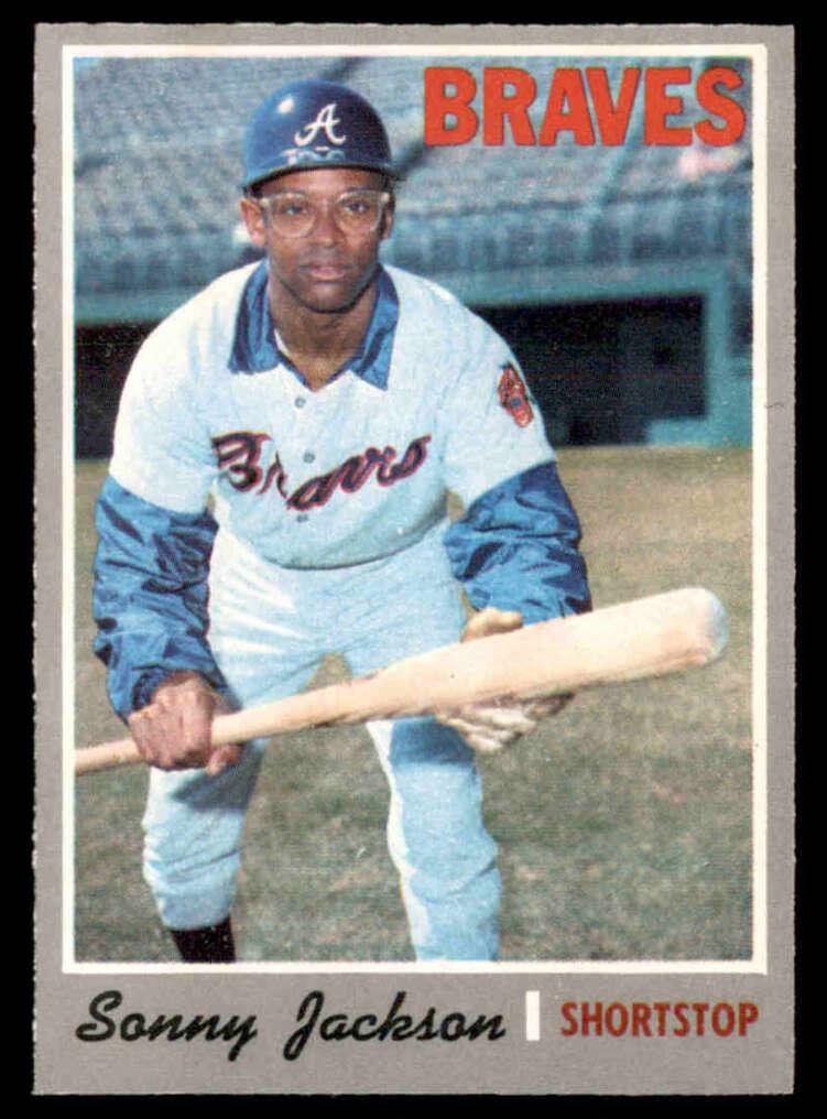 1970 O-Pee-Chee Baseball Sonny Jackson #413 PSA 8