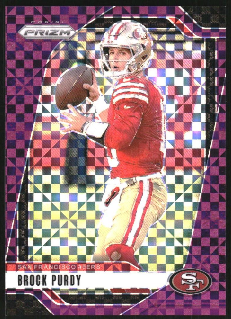 2024 Panini Prizm Football Purple Power Brock Purdy #249 PSA 9