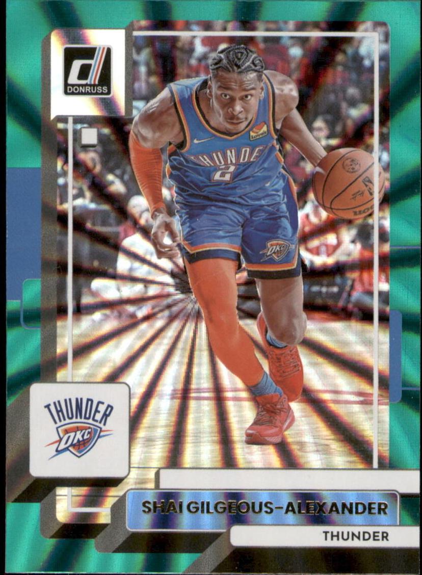 2022 Panini Donruss Basketball Holo Green Laser Shai Gilgeous-Alexander #100 PSA 10