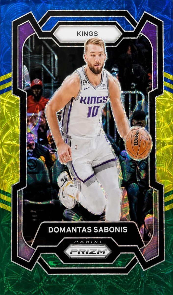 2023 Panini Prizm Basketball Choice Blue Yellow and Green Domantas Sabonis #45