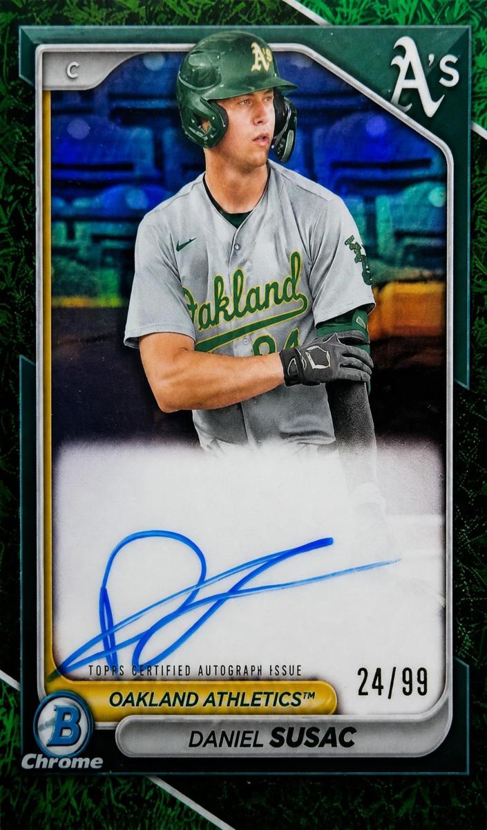 2024 Bowman Chrome Prospects Baseball Green Grass Daniel Susac #CPA-DS