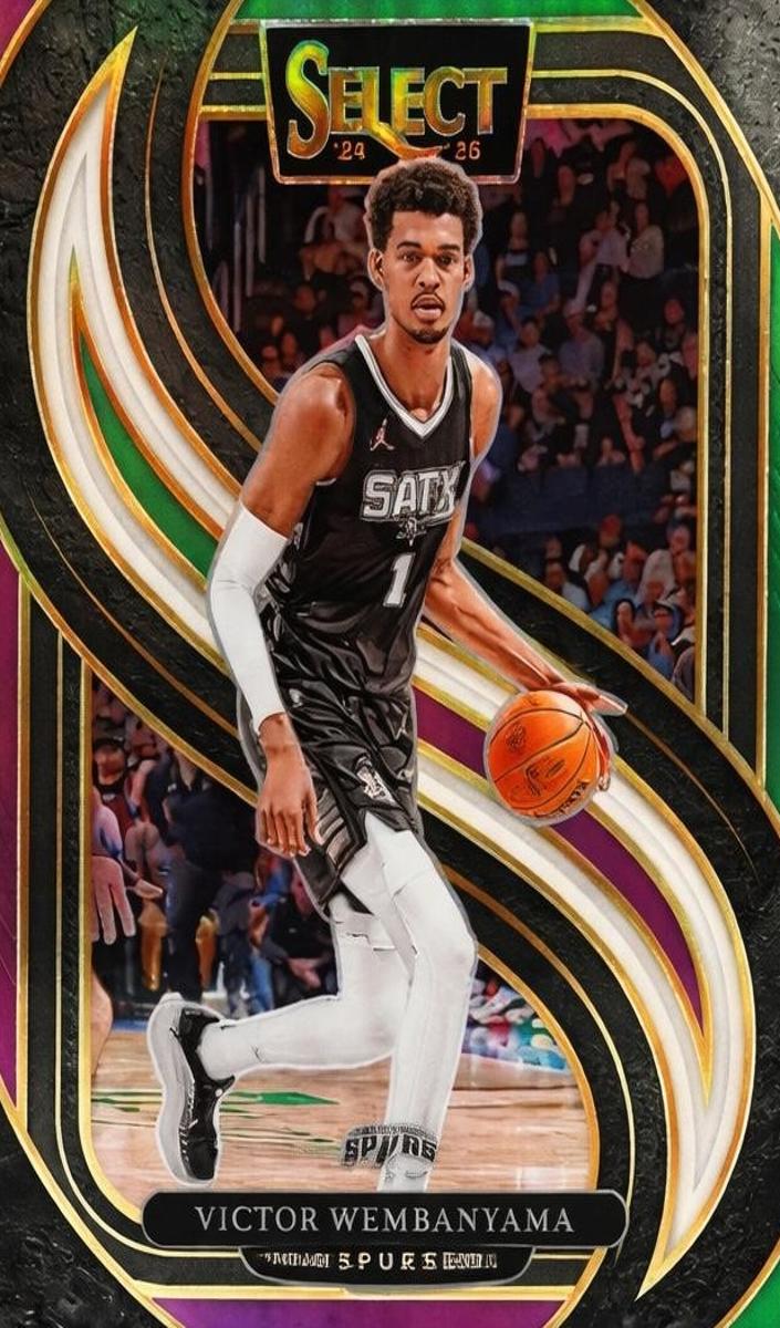 2024 Panini Select Basketball Green White Purple Victor Wembanyama #102 PSA 9
