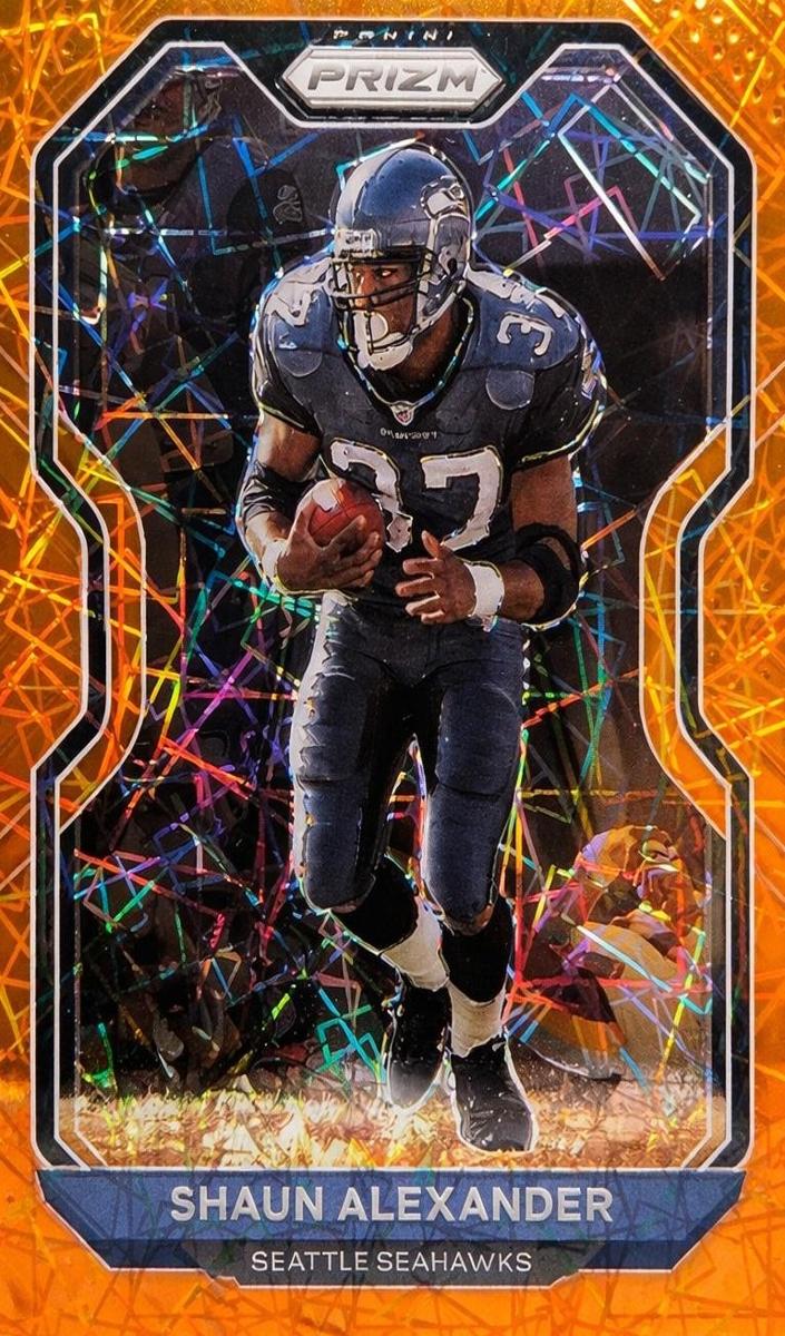 2020 Panini Prizm Football Orange Prizm Shaun Alexander #300