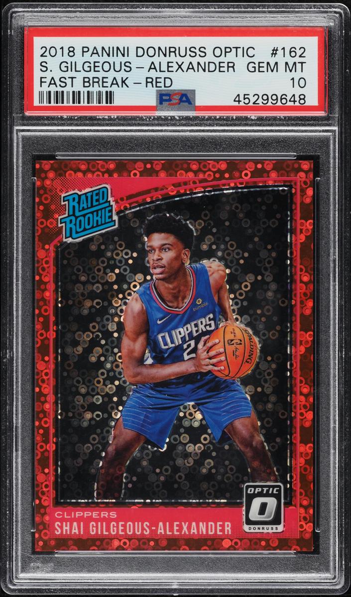 2018 Donruss Optic Basketball Fast Break Red Prizm Shai Gilgeous-Alexander #162 BGS 9.5