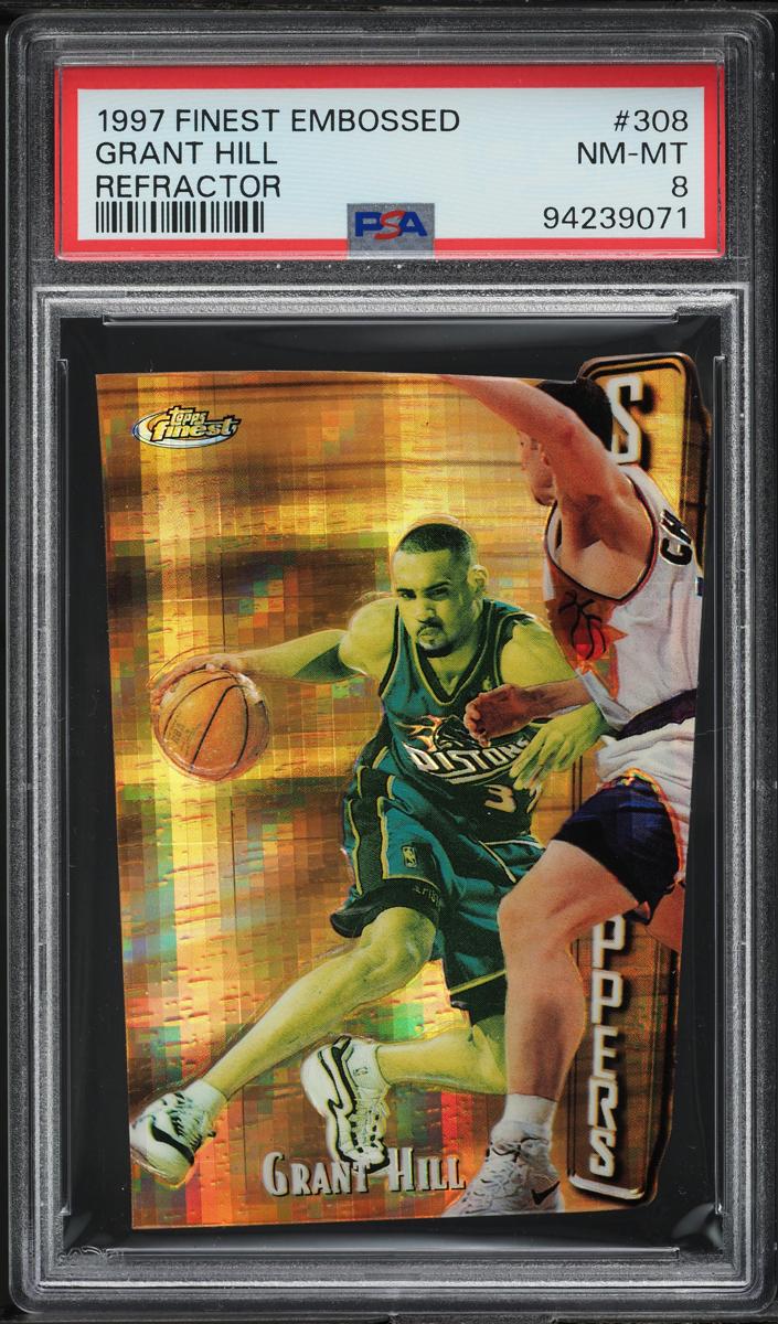 1997 Topps Finest Basketball Refractor Grant Hill #308
