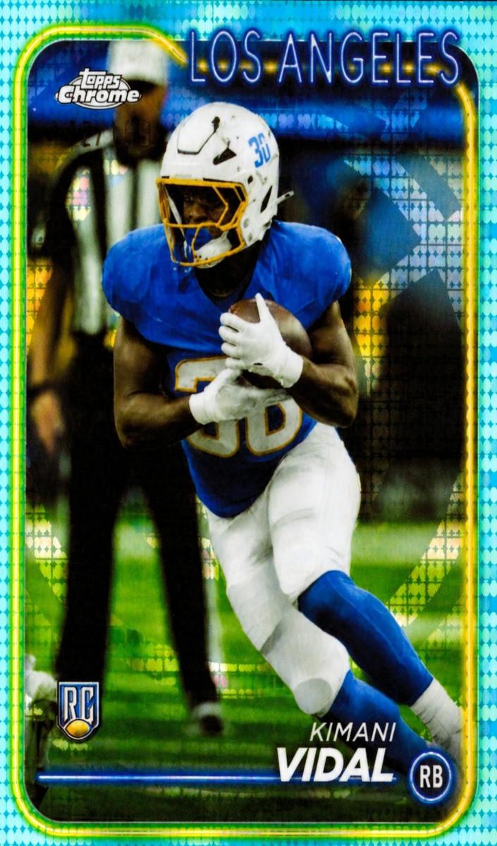 2024 Topps Chrome Football Aqua Refractor Kimani Vidal #265