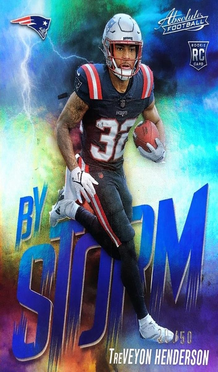 2025 Panini Absolute Football Spectrum Blue TreVeyon Henderson #19