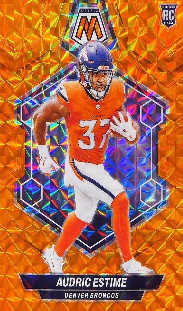 2024 Panini Mosaic Football Orange Audric Estime #392 SGC 9.5