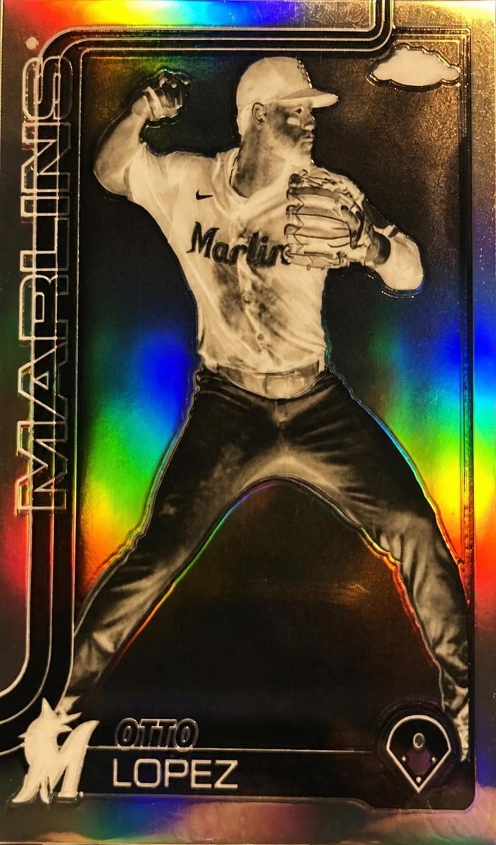 2025 Topps Chrome Baseball Negative Refractor Otto Lopez #134