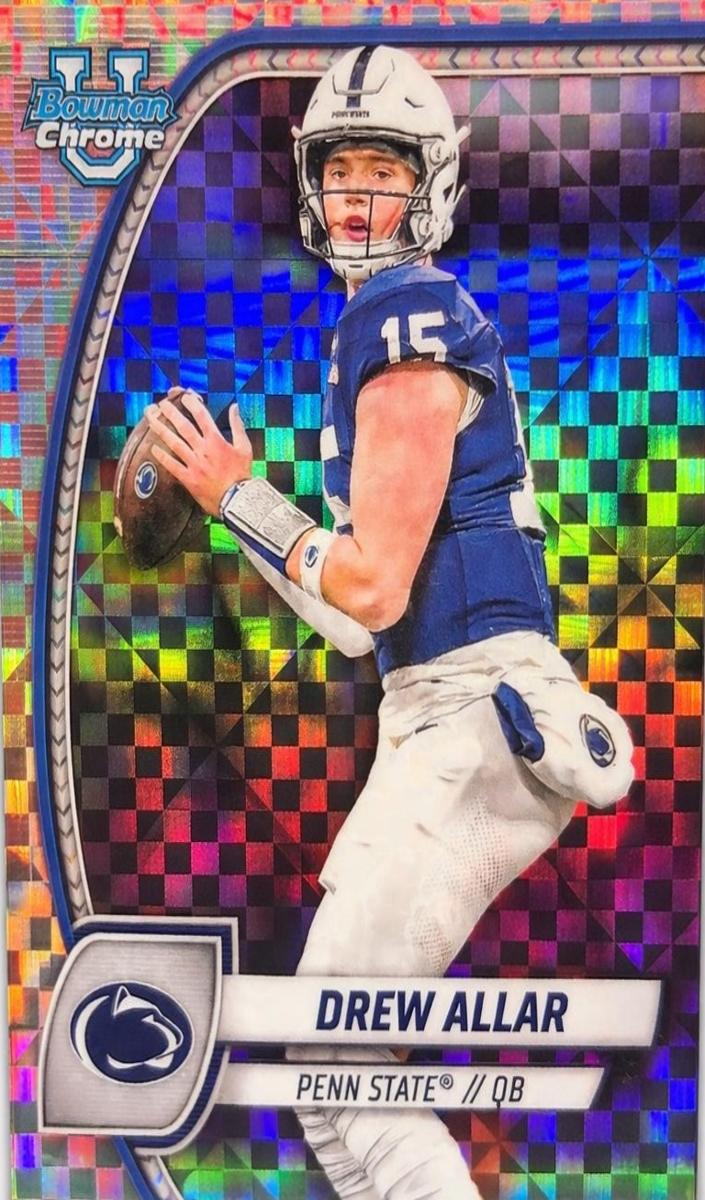 2024 Bowman Chrome University Football X-Fractor Drew Allar #4 SGC 10