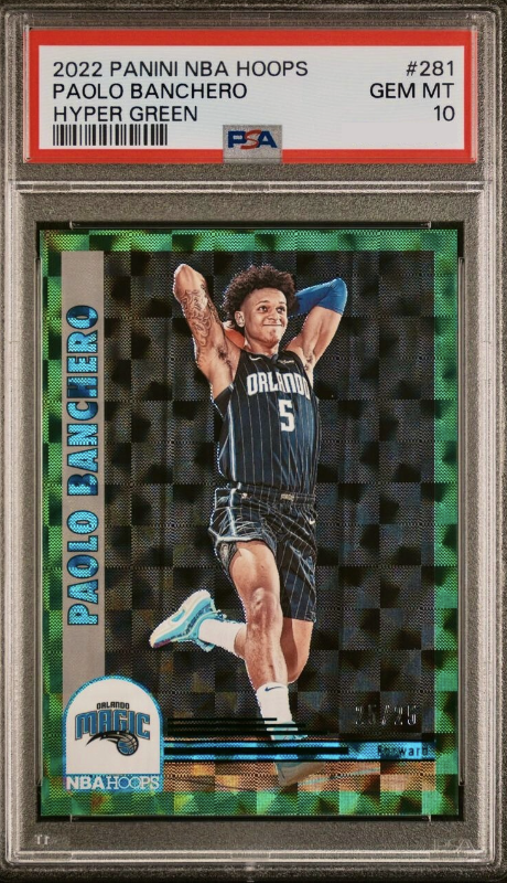 2022 Panini Hoops Basketball Hyper Green Paolo Banchero #281 PSA 9