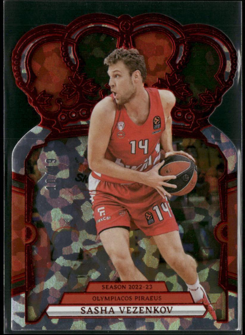 2023 Panini Crown Royale Turkish Airlines EuroLeague Basketball Crystal Red Sasha Vezenkov #37