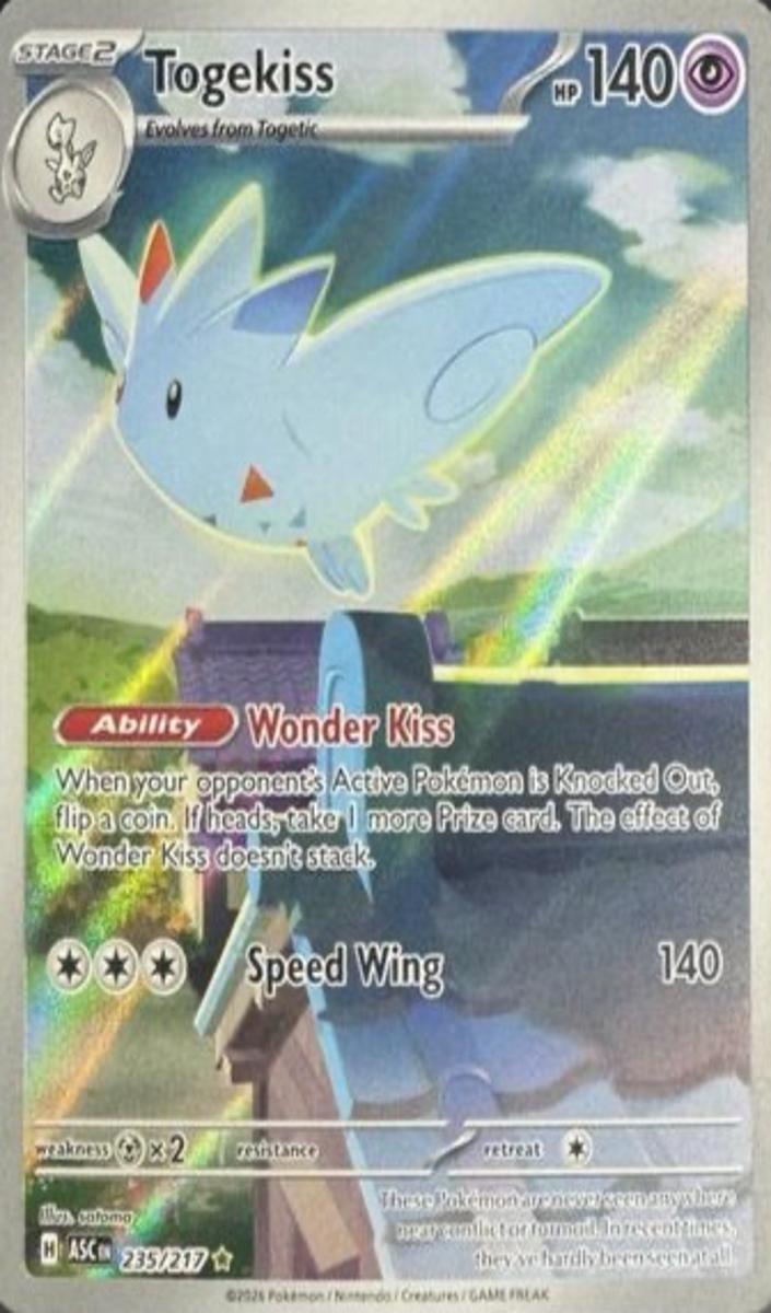 2026 Pokemon Mega Evolution Ascended Heroes Togekiss #235 RAW Ungraded