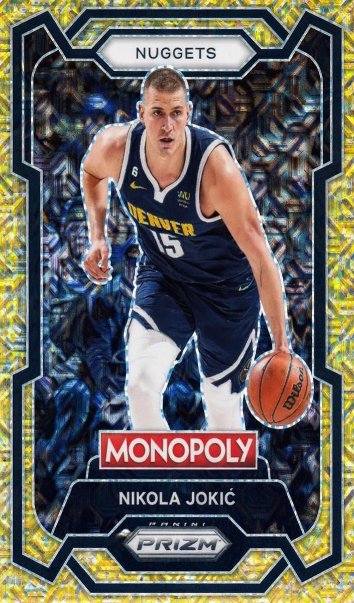 2023 Panini Prizm Monopoly Basketball Gold Millionaire Shimmer Nikola Jokic #1