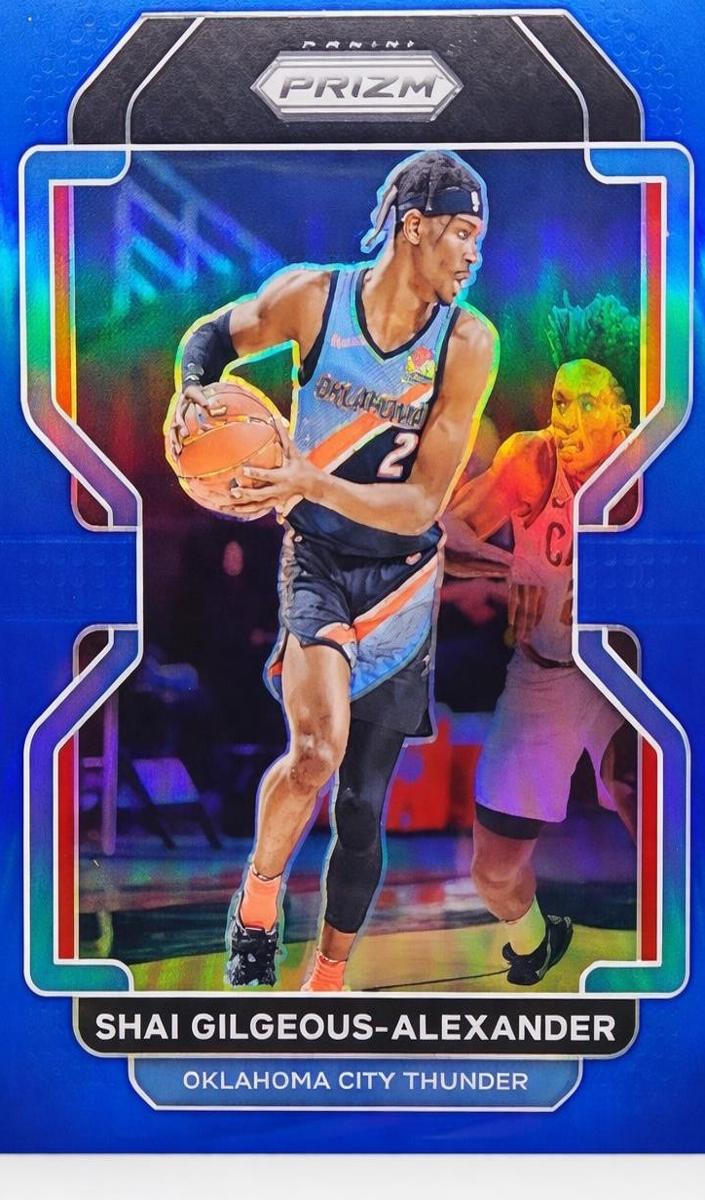2021 Panini Prizm Basketball Prizms Blue Shai Gilgeous-Alexander #238 PSA 8.5