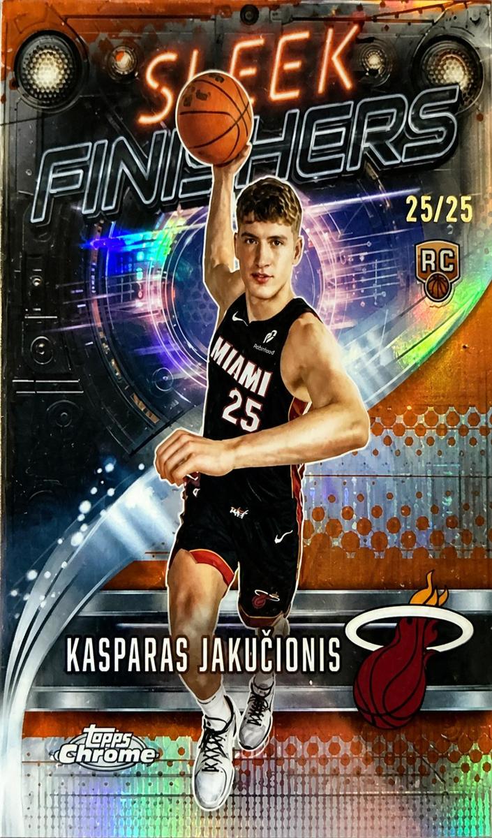 2025 Topps Chrome Basketball Orange Refractor Kasparas Jakucionis #SF-30