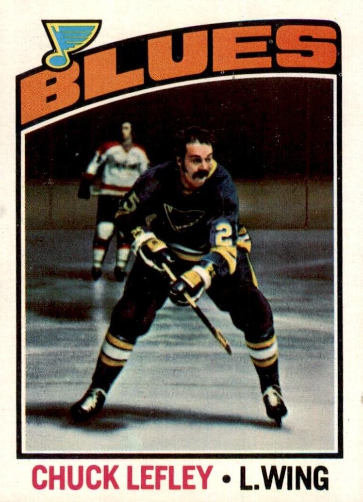 1976 Topps Hockey Chuck Lefley #63 PSA 8