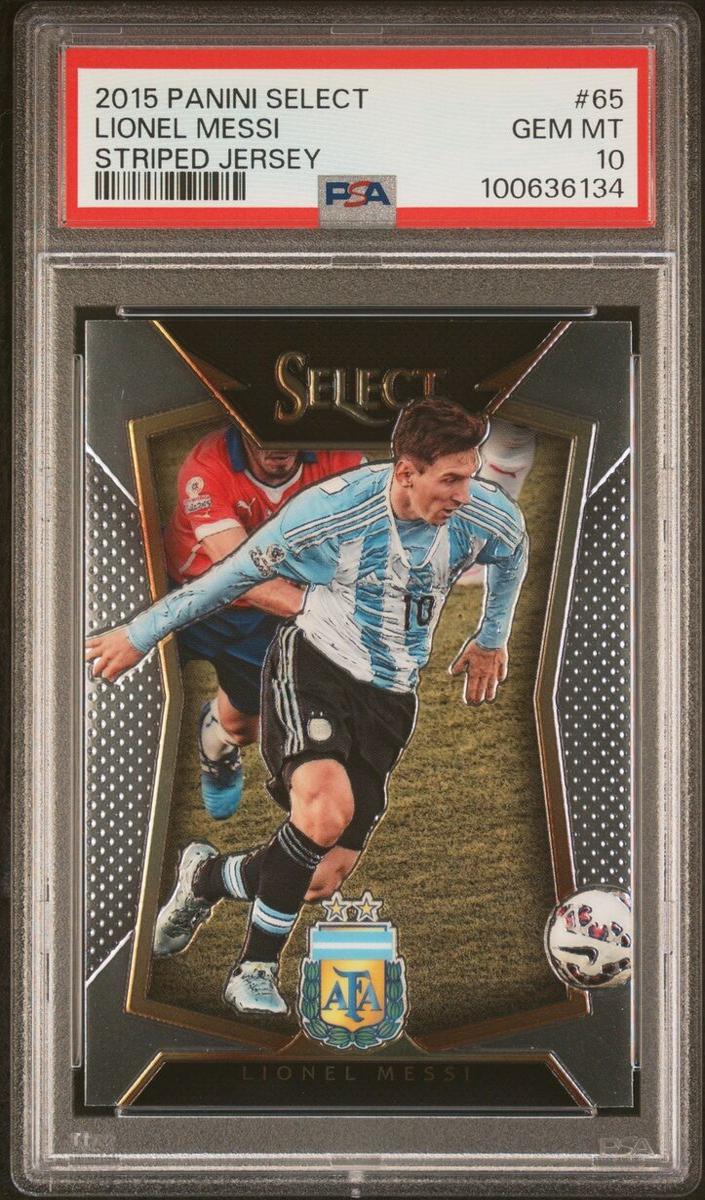 2015 Panini Select Soccer Lionel Messi #65 PSA 10