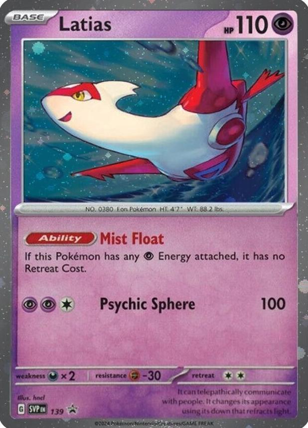 2024 Pokemon Scarlet & Violet Black Star Promos Latias #139