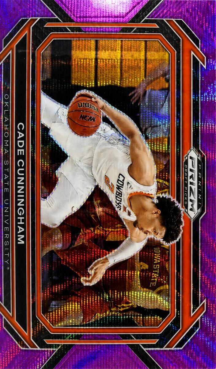 2023 Panini Prizm Draft Picks Basketball Purple Wave Cade Cunningham #65