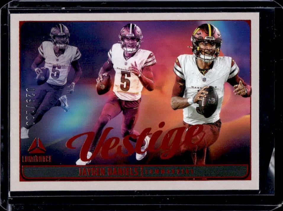 2025 Panini Luminance Football Orange Jayden Daniels #9 PSA 10