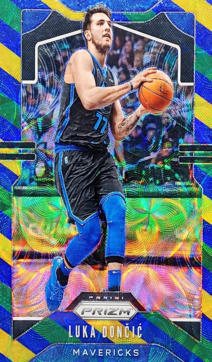 2019 Panini Prizm Basketball Choice Blue Yellow Green Luka Doncic #75 PSA 10