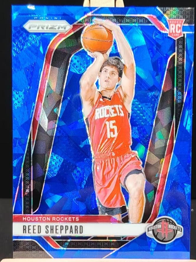 2024 Panini Prizm Basketball Blue Ice Reed Sheppard #268 PSA 10