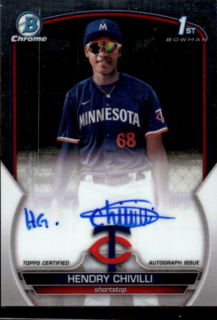 2023 Bowman Chrome Prospects Baseball Hendry Chivilli #CPA-HC PSA 9