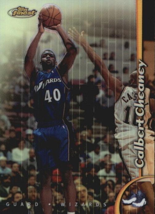 1998 Topps Finest Basketball Refractor Calbert Cheaney #52