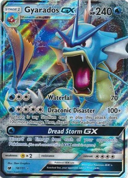 2017 Pokemon Sun & Moon Crimson Invasion Gyarados #18 PSA 9
