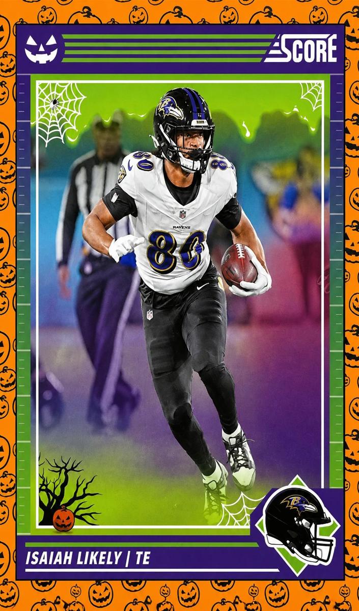 2024 Panini Score-a-Treat Football Pumpkin Isaiah Likely #21