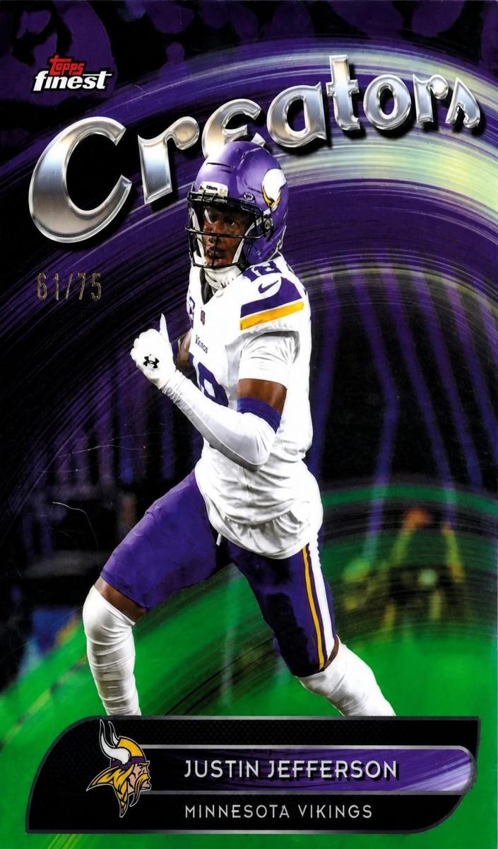 2025 Topps Finest Football Green Refractor Justin Jefferson #CR-20