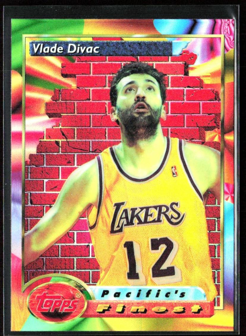 1993 Topps Finest Basketball Refractor Vlade Divac #120 PSA 9