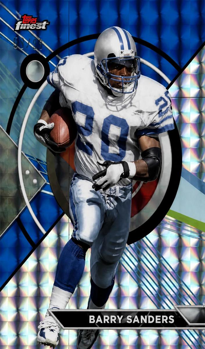 2023 Topps Composite Football Blue Geometric Barry Sanders #183 PSA 10